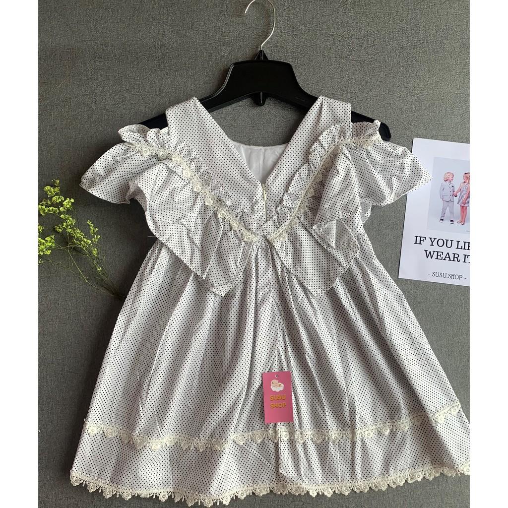 Váy bé gái chấm bi cho bé từ 10-22 kg