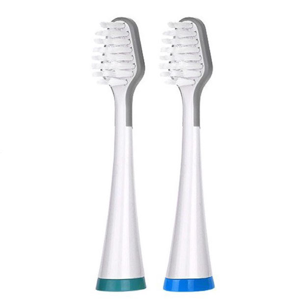 Set 2 đầu bàn chải tiêu chuẩn/mini thay thế bàn chải sóng âm WaterJet Sonic Toothbrush