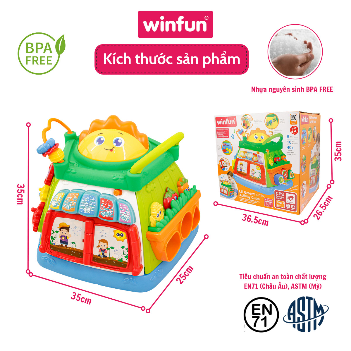 Hòn đảo lập phương phát nhạc, khám phá khu vườn trên mây Winfun 0631-NL