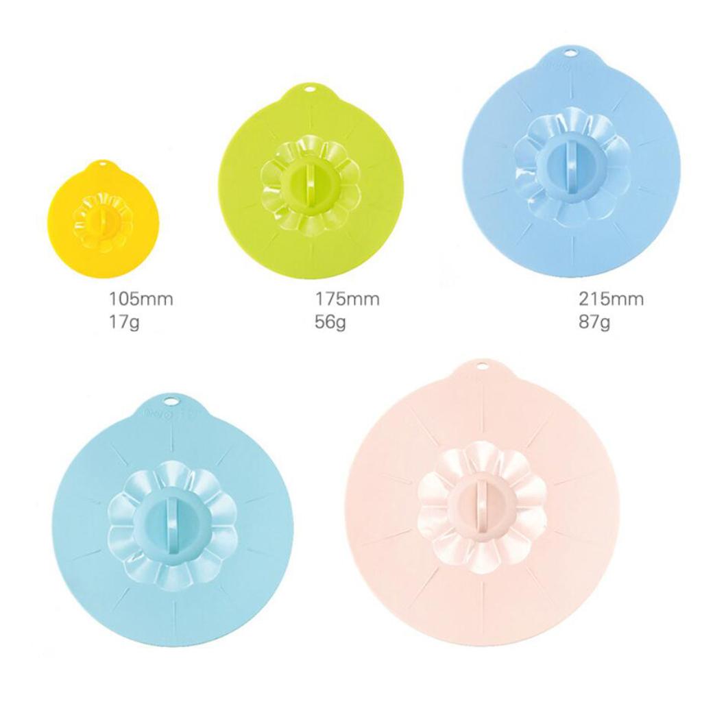 5pcs Silicone Wraps Seal Bowl Covers Food Saving Storage Stretch Lids Set