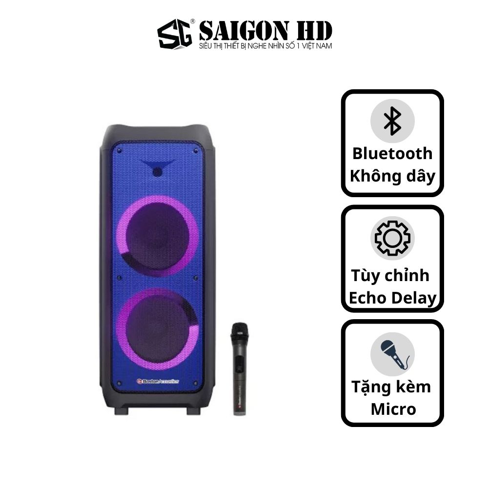 Loa Karaoke Bluetooth BOSTON ACOUSTICS Party Box BA-1202PB | Tích hợp Micro không dây | Tăng/giảm âm Bass ,Treble | Hàng Chính Hãng