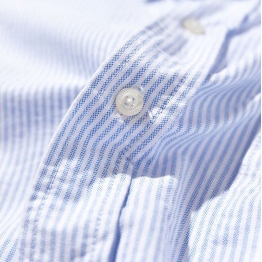 Áo sơ mi nam tay dài trắng công sở vải oxford denim cao cấp -SM003