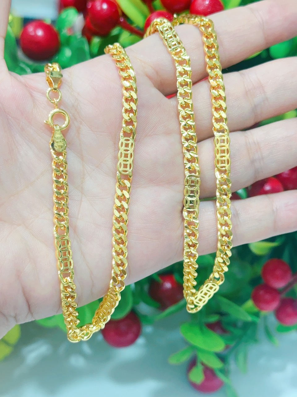 Dây chuyền nam kiểu ống tròn 5 chỉ chuẩn 24 cao cấp
