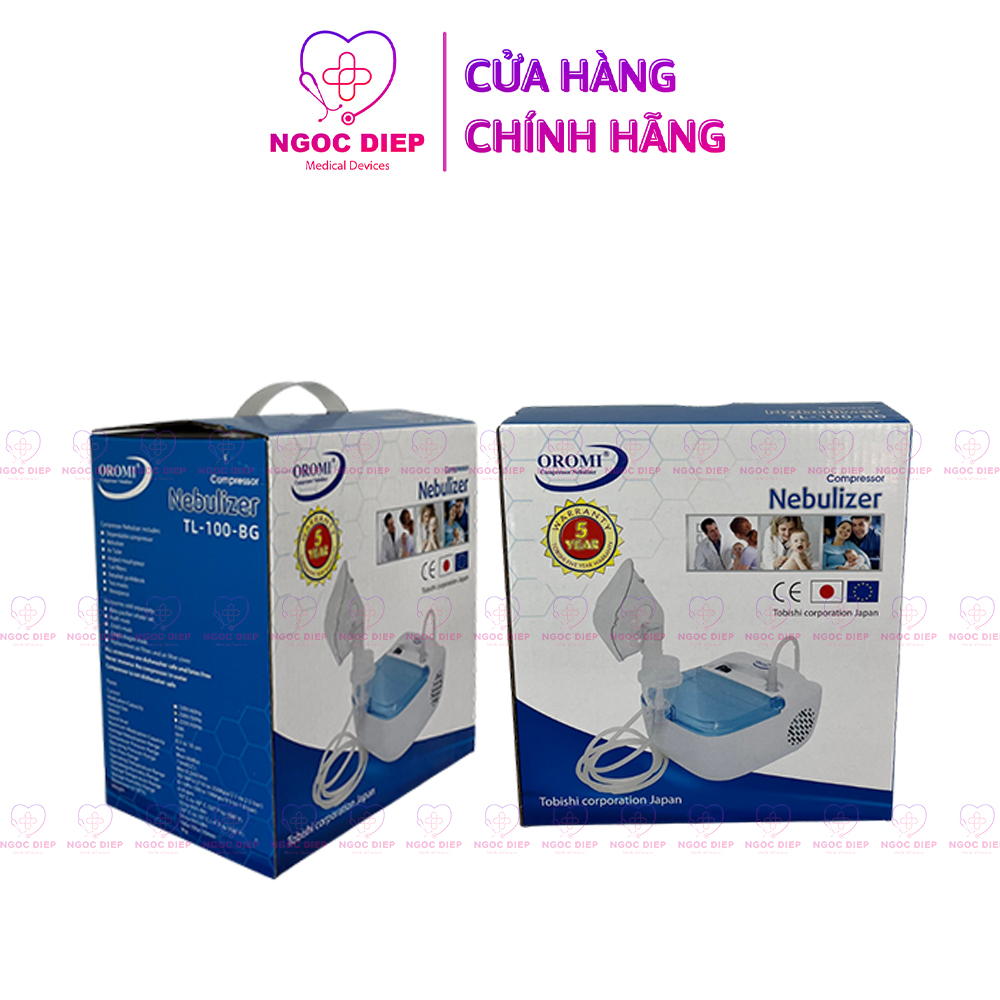 Máy xông khí dung OROMI TL-100-BG - Máy xông mũi họng cho trẻ em, người lớn - Hàng chính hãng