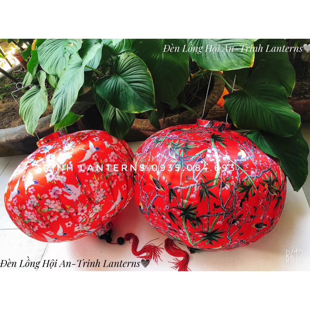 Đèn Lồng Phi Họa Tiết 3D Cực Bền Size 60CM. Tròn, Tỏi