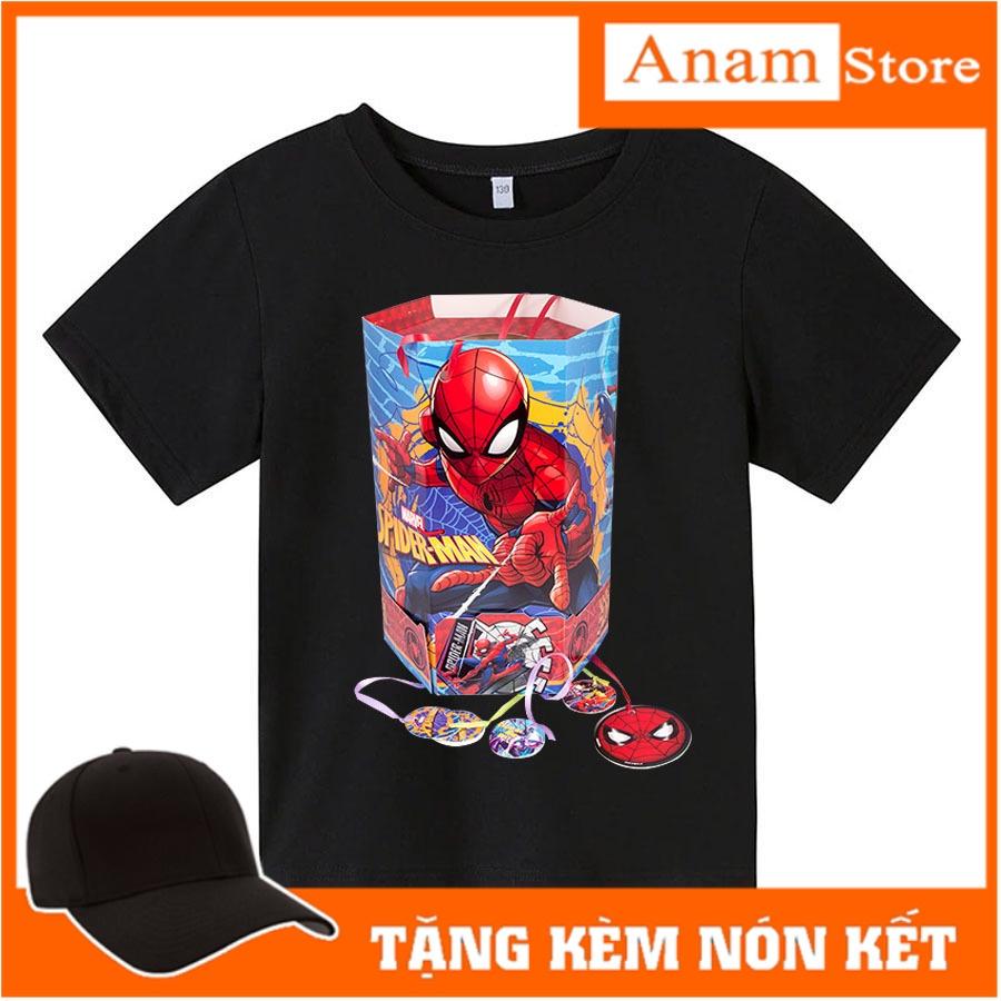 Áo thun cho bé người nhện siêu đẳng , 4 màu, có size người lớn, Anam Store