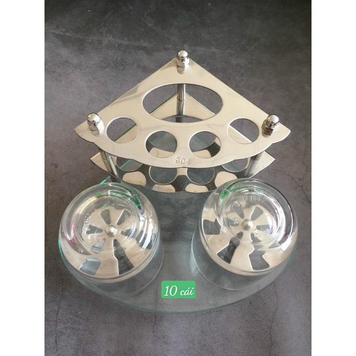 Kệ để bàn chải đánh răng 100% inox 304 kèm 2 ly thủy tinh inox chống ăn mòn chống rỉ sét an toàn cho sức khỏe