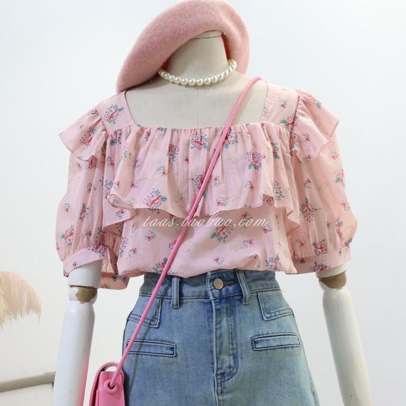 TOBE1SHOP Áo sơ mi nữ mùa hè 2023 Áo sơ mi búp bê cổ vuông