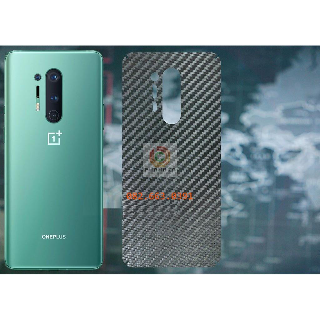 Miếng dán mặt lưng skin carbon dành cho Oneplus 8/ 8 pro