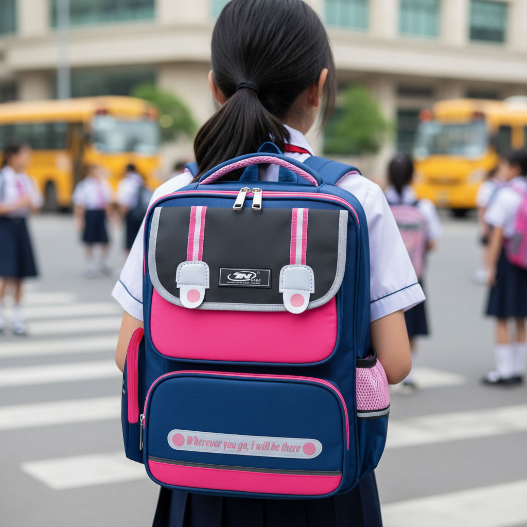 Balo học sinh nữ cao cấp TN.bags Smart Pink – Balo học sinh tiểu học chống nước, nhiều ngăn tiện lợi, màu hồng đáng yêu TN.B3112