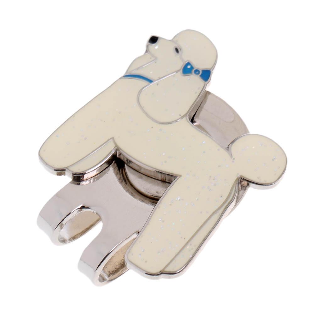 Sturdy Lovely Pet Dog Design Magnetized Hat Cap Visor Clip-on Golf Ball Marker