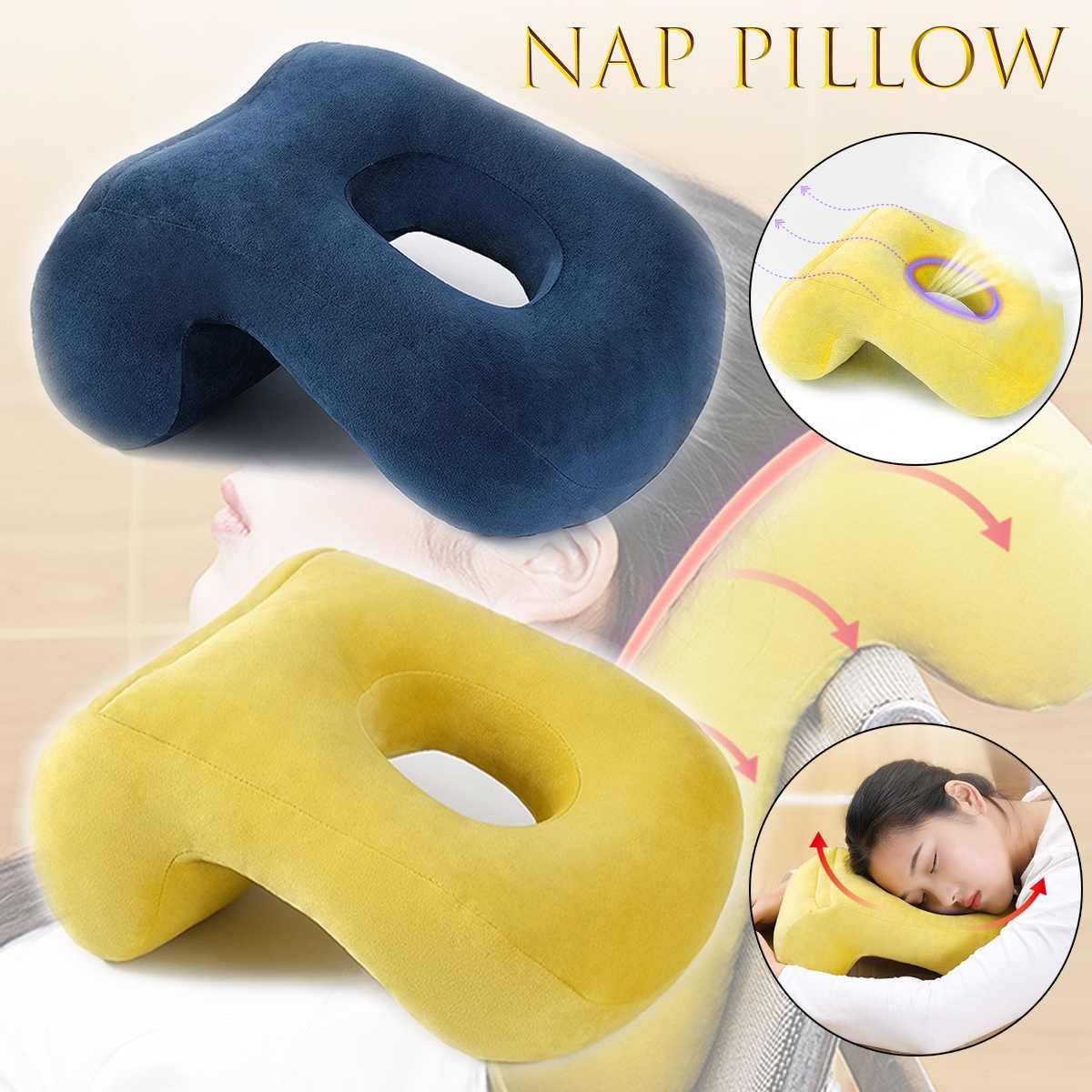 Memory Foam Nap Pillow For Travel Headrest Neck Support Cushions Office Rest Lunch Break Pillow Orthopedic Student Desk Sleeping