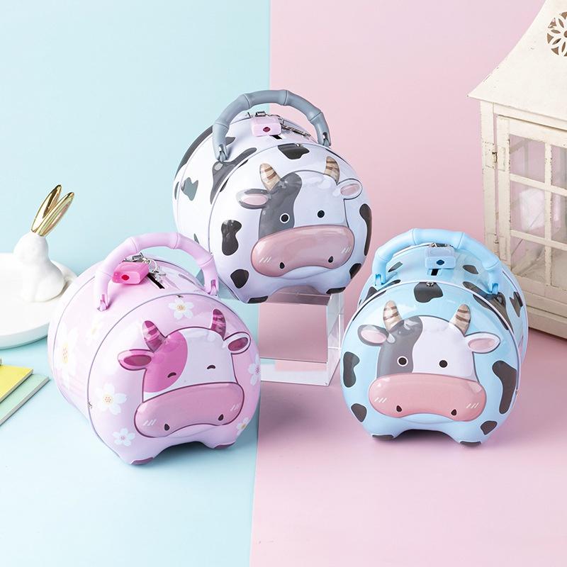 Két sắt hình heo dễ thương có khóa