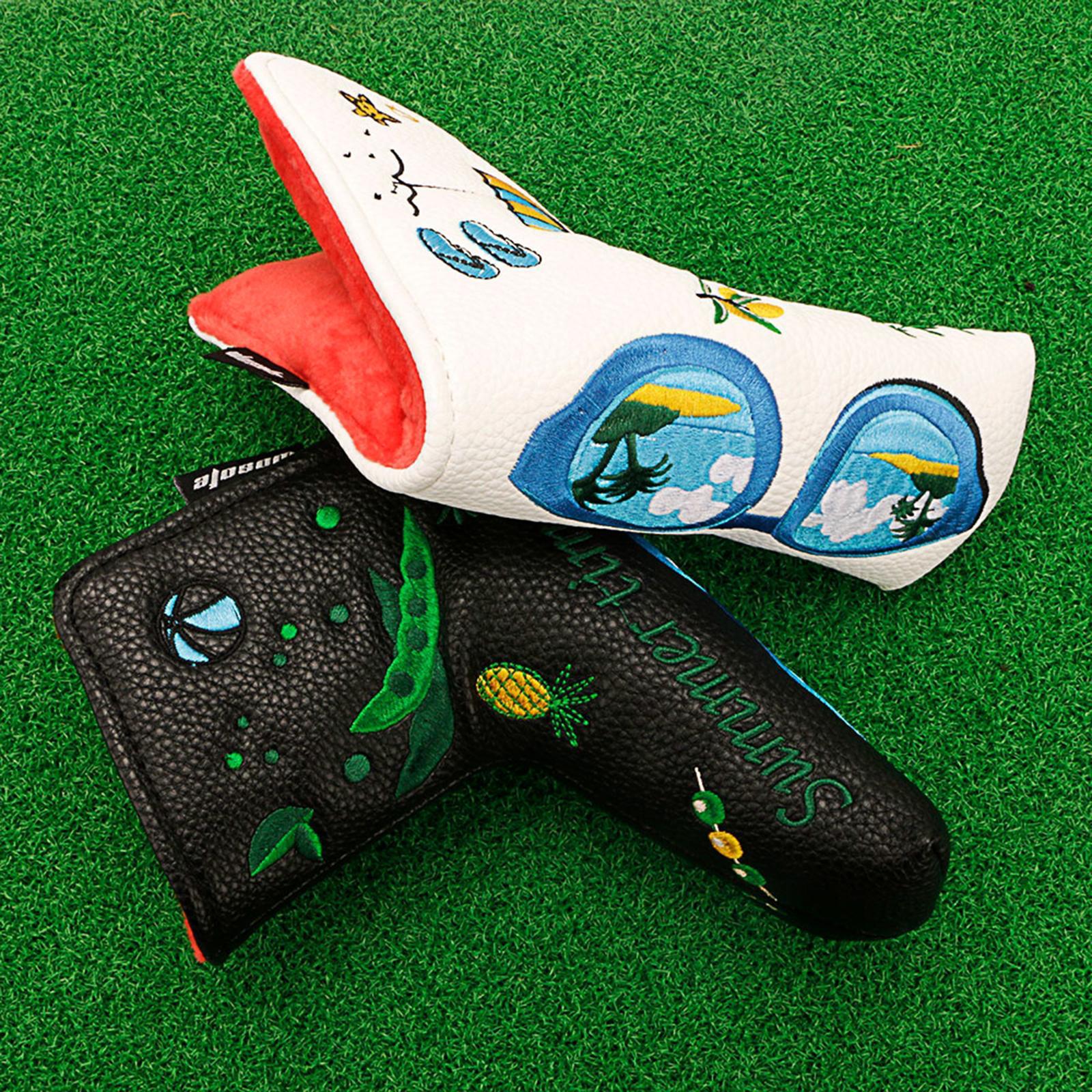 Golf Putter Head Cover Summer Design Golf Club Head Cover Men Women white