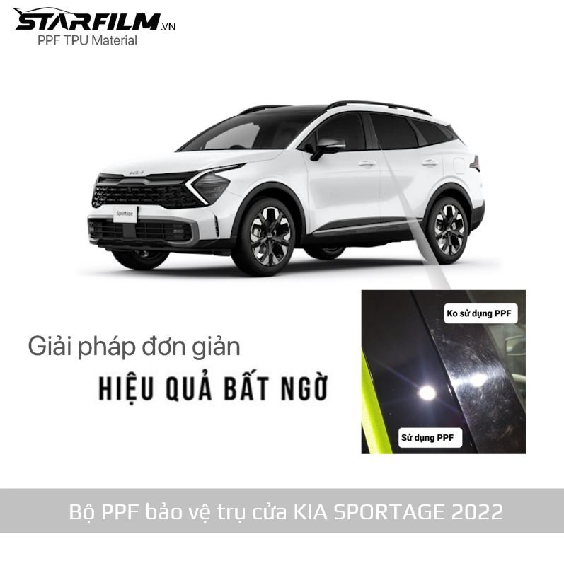 SPORTAGE 2022 PPF TPU Trụ bóng chống xước tự hồi phục STARFILM