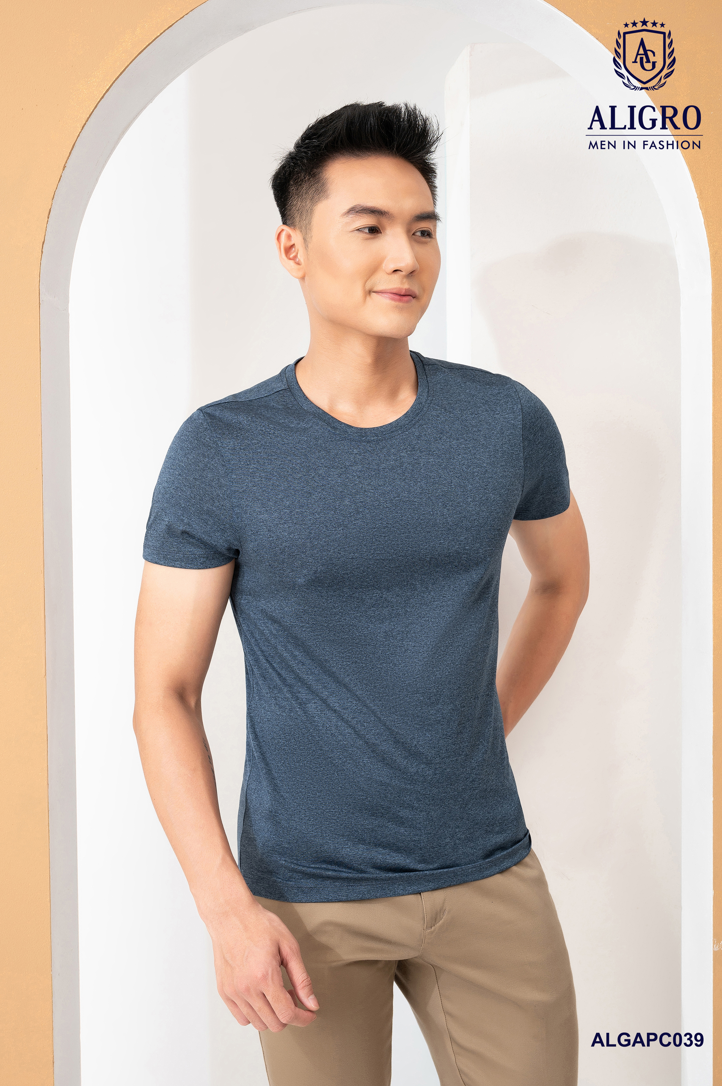 Áo phông nam cổ tròn ALIGRO ALGAPC039