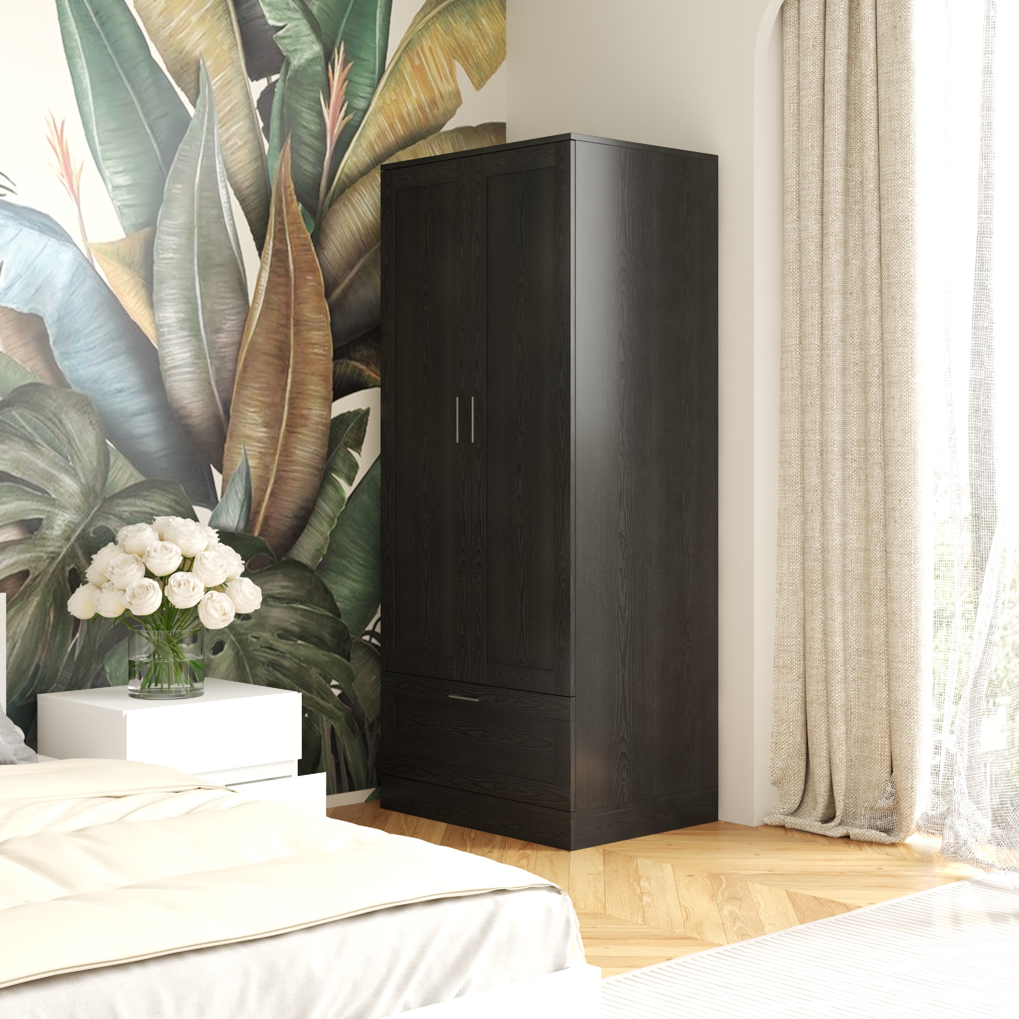 [Happy Home Furniture] SALY , Tủ treo quần áo tiện dụng,  76cm x 56cm x 180cm ( DxRxC), TCM_010