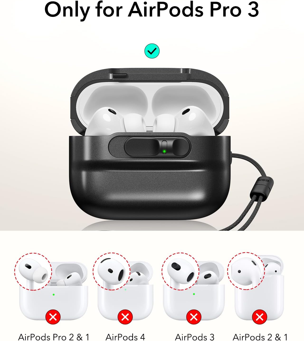 Bao Case ESR Pulse FlickLock Magnetic Case cho AirPods Pro 3 - Hàng Chính Hãng