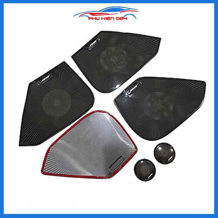 Bộ ốp màng loa vân Titan cho xe CX-8, CX8 2018-2019-2020-2021-2022 chống xước trang trí nội thất ô tô