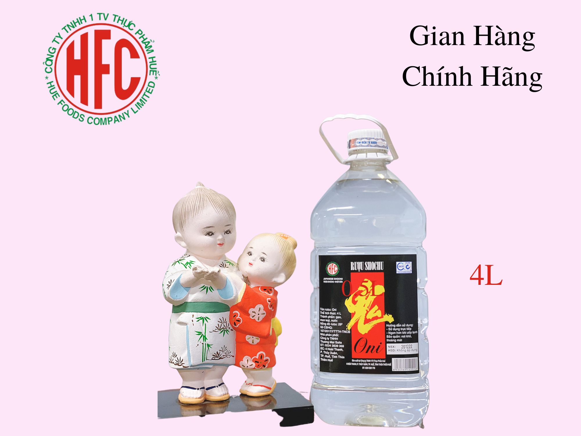 【Chính hãng】Rượu Shochu Oni 29° Chai 500ml/ 4L