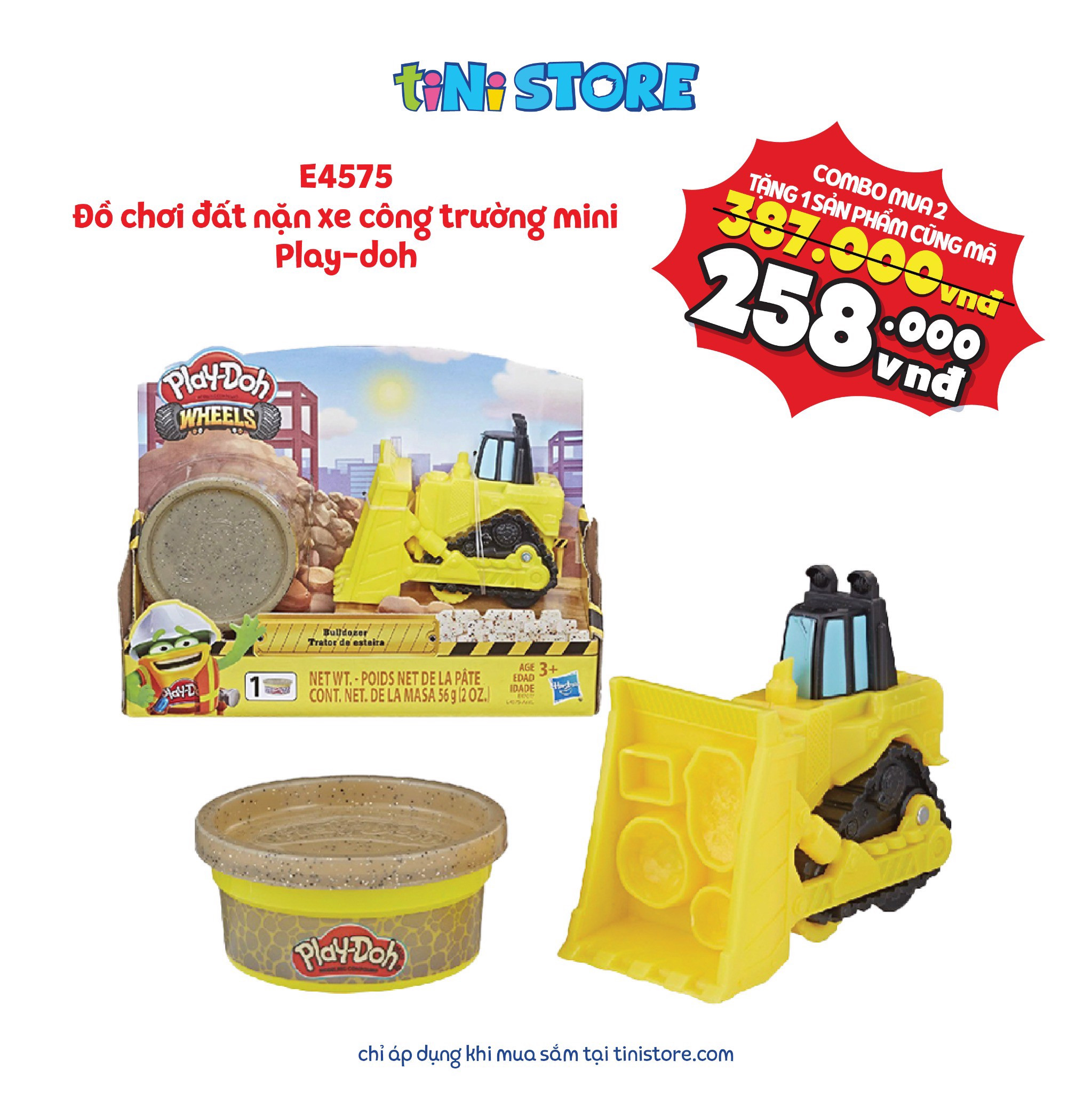 Đồ chơi đất nặn xe xúc mini Play-doh