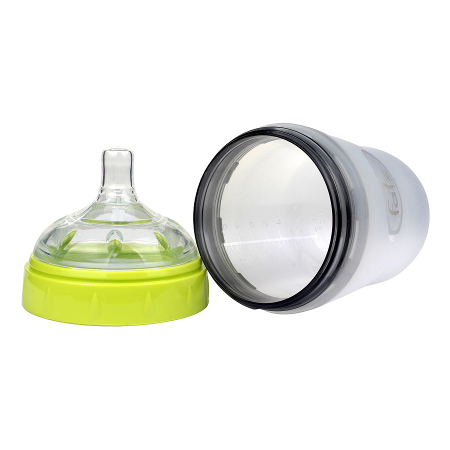 Bình Sữa Silicon Cổ Siêu Rộng 240ml Fatzbaby FB0240C - Màu