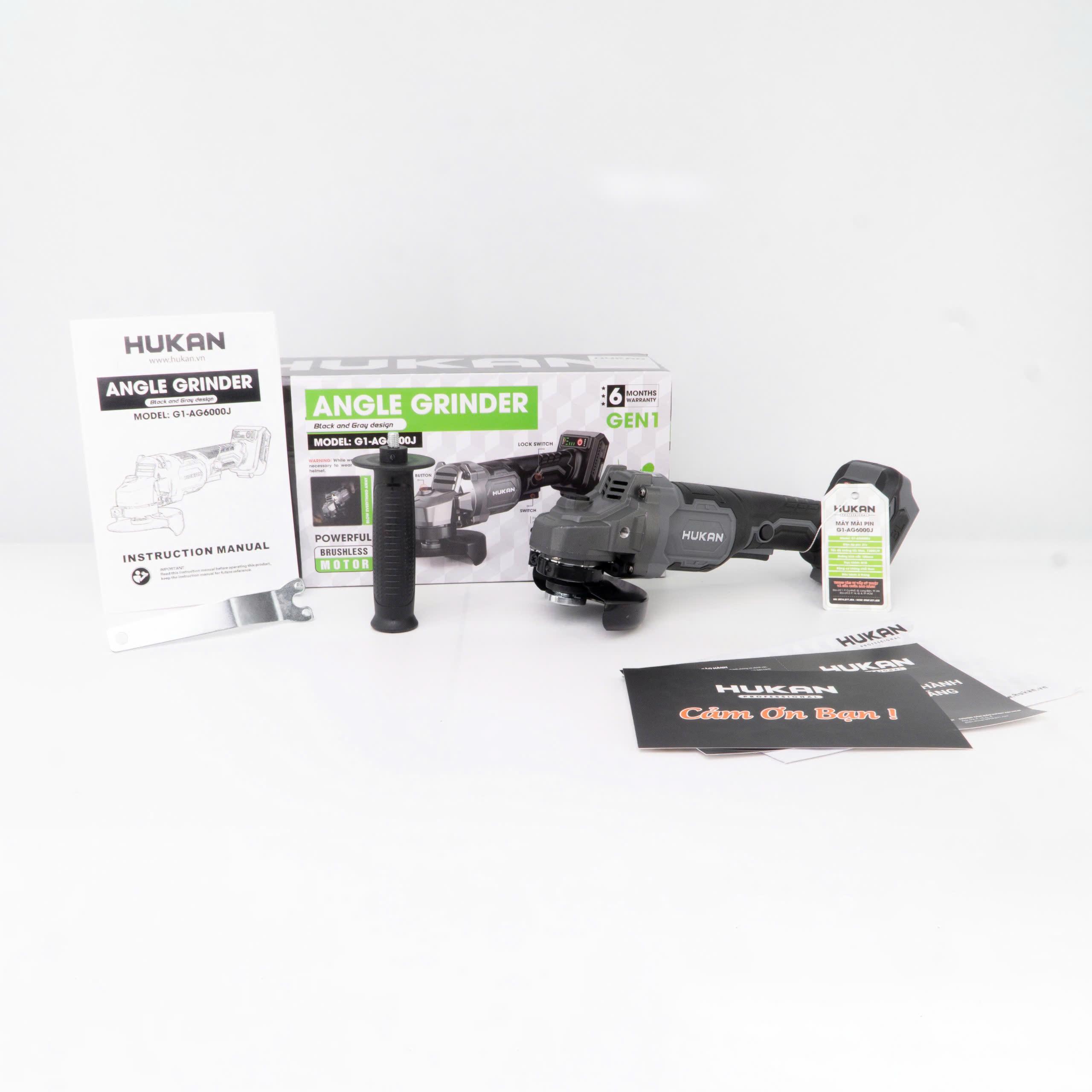 THÂN MÁY MÀI PIN 100MM BODY G1-AG6000J HUKAN -HÀNG CHÍNH HÃNG