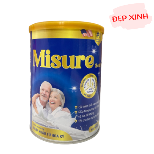 Sữa Ngủ Ngon MISURE Hộp Ban Đêm (450G) - Hỗ Trợ Cải Thiện Giấc Ngủ,Bổ Sung Dinh Dưỡng