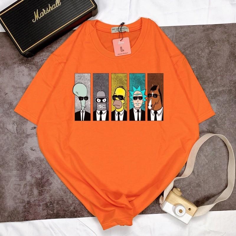 Áo Thun Tay Ngắn UNISEX HOẠT HÌNH - Hình chụp thật