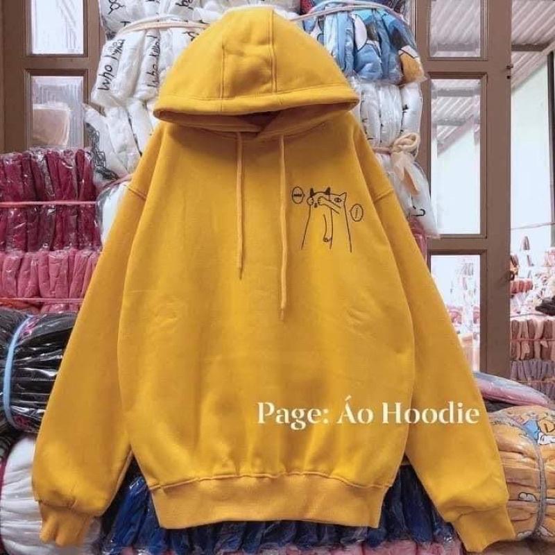 Áo hoodie logo 2 mèo bịt mắt TH6