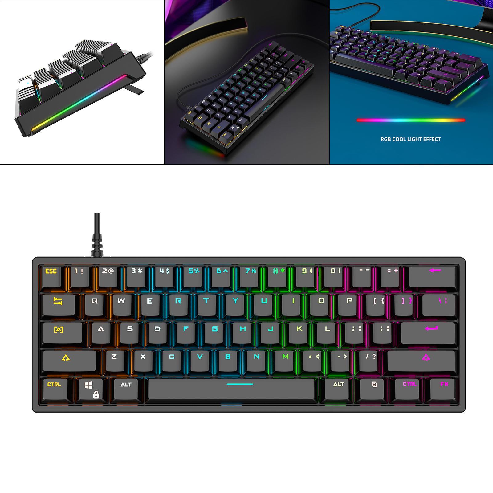 61 Keys Mechanical Keyboard RGB Illuminated Multi Color