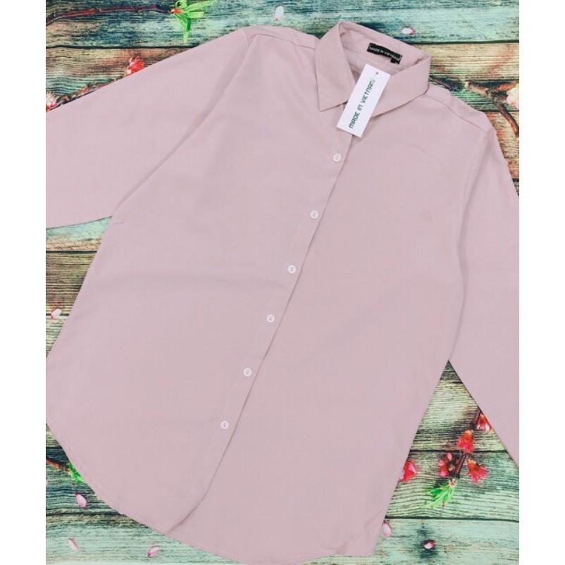 Áo sơ mi nữ oversize cá tính kèm ảnh thật