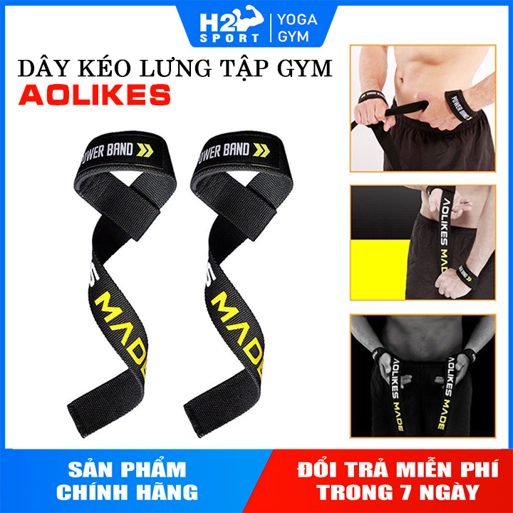 Dây kéo Lưng Lifting Straps hỗ trợ tập thể hình Aolike (1 Đôi)