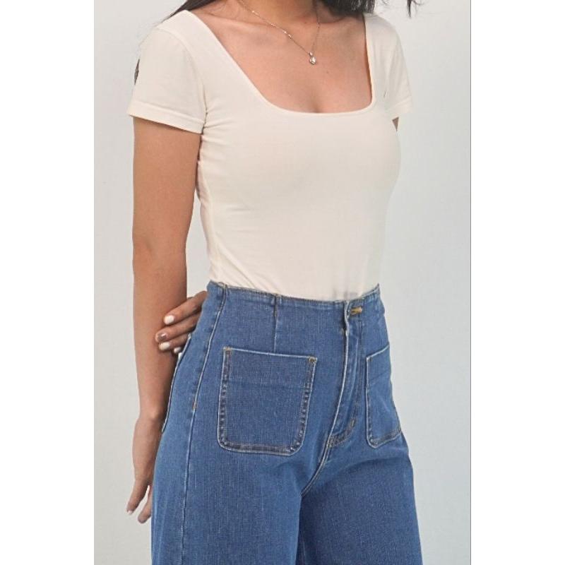 Quần Jean cạp cao ống suông SJP02, chất vải cotton đẹp, phong cách lịch sự - trẻ trung_ thương hiệu Samma Jeans.