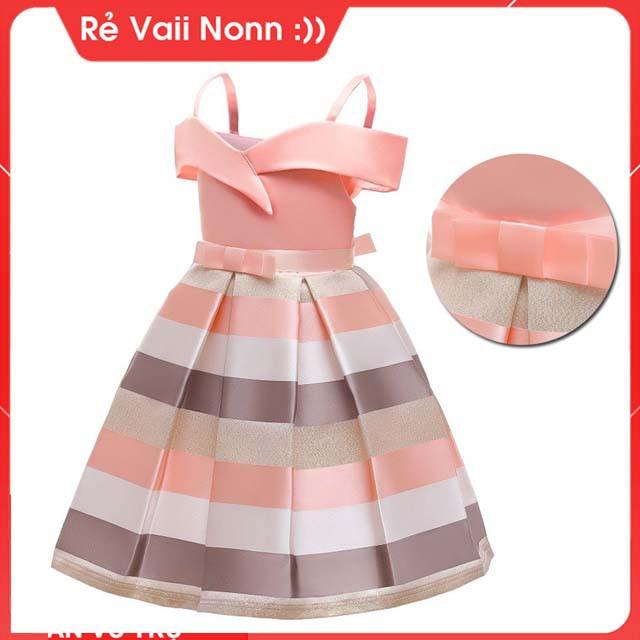 Đầm trễ vai bé gái- đầm dự tiệc cho bé gái- đầm công chúa cho bé- đảm bảo hàng đúng như mô tẩ