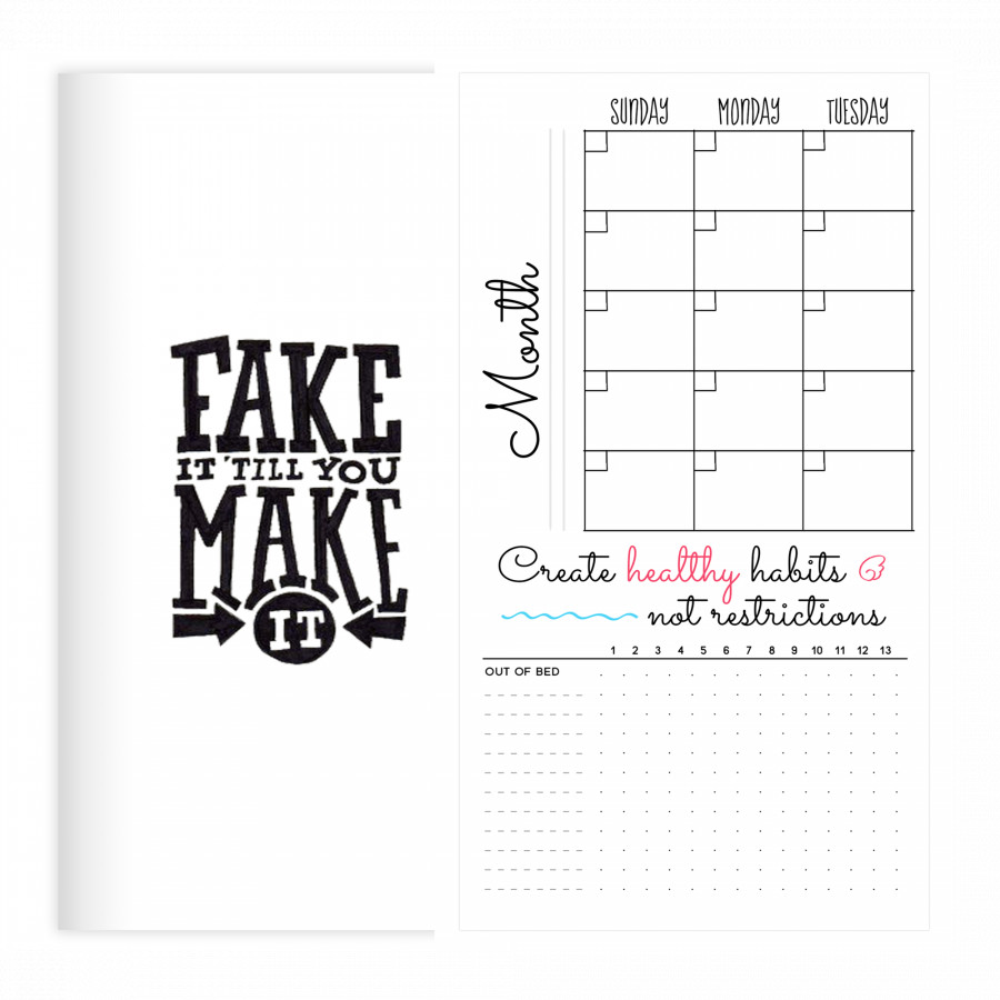 Sổ tay planner Bìa fake it do it Sổ &quot;Công dân tốt&quot;  kích thước 21x11 60 trang