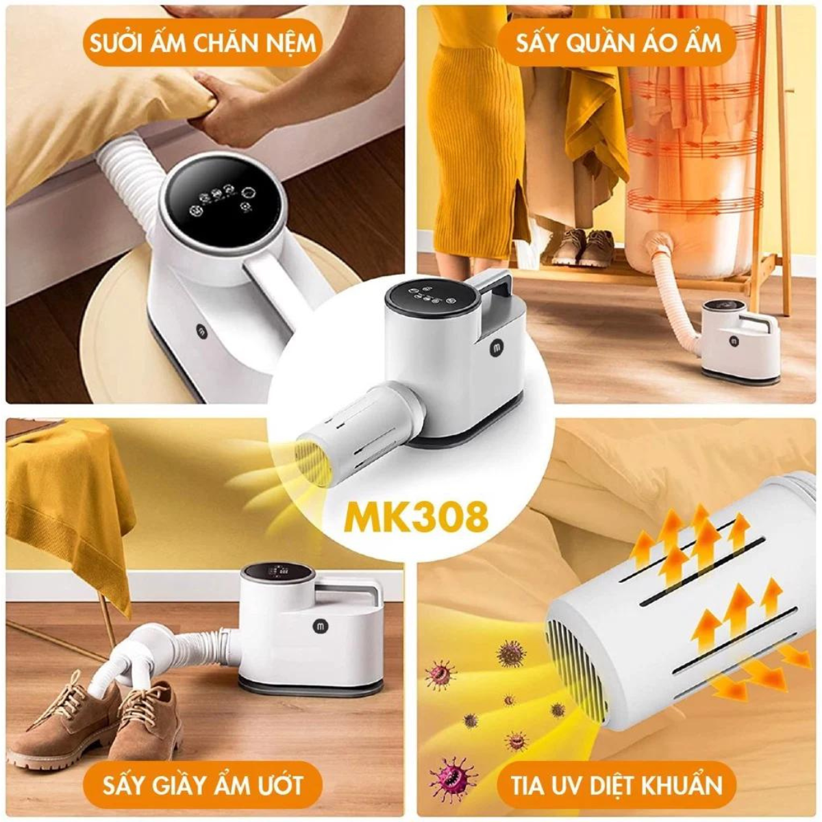 Máy Sấy UV Diệt Khuẩn Quần Áo, Chăn Nệm, Giày Mishio MK308