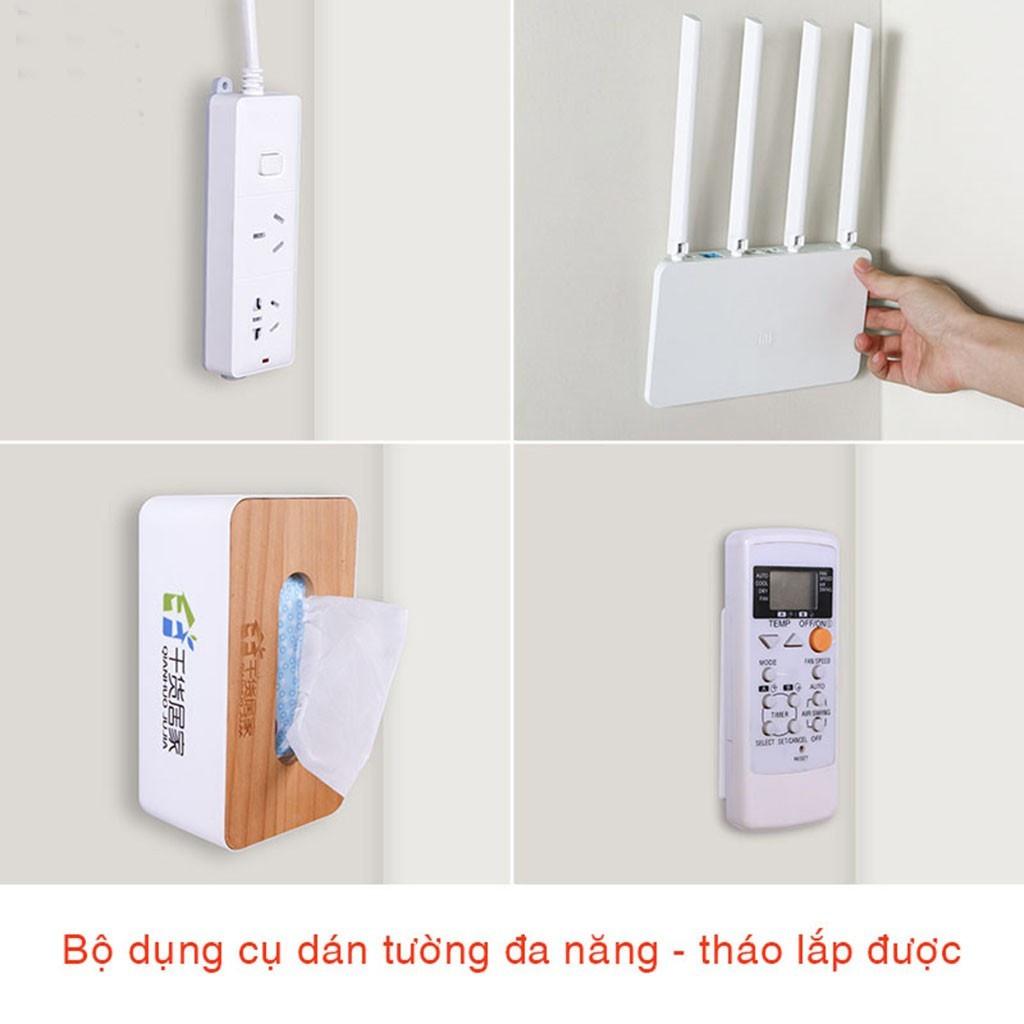 Miếng Dán Tường Treo Ổ Cắm Điện, Modem Wifi/ Giá Đỡ Treo Tường Cố Định Ổ Cắm Điện 88062