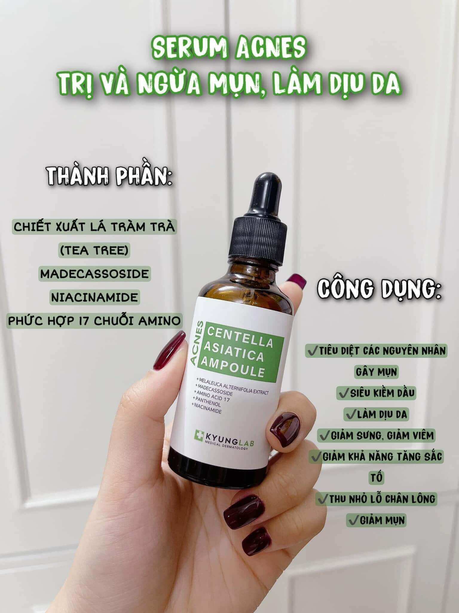 Serum trị mụn Kyung Lab Acnes Centella Asiatica Ampoule 50ml