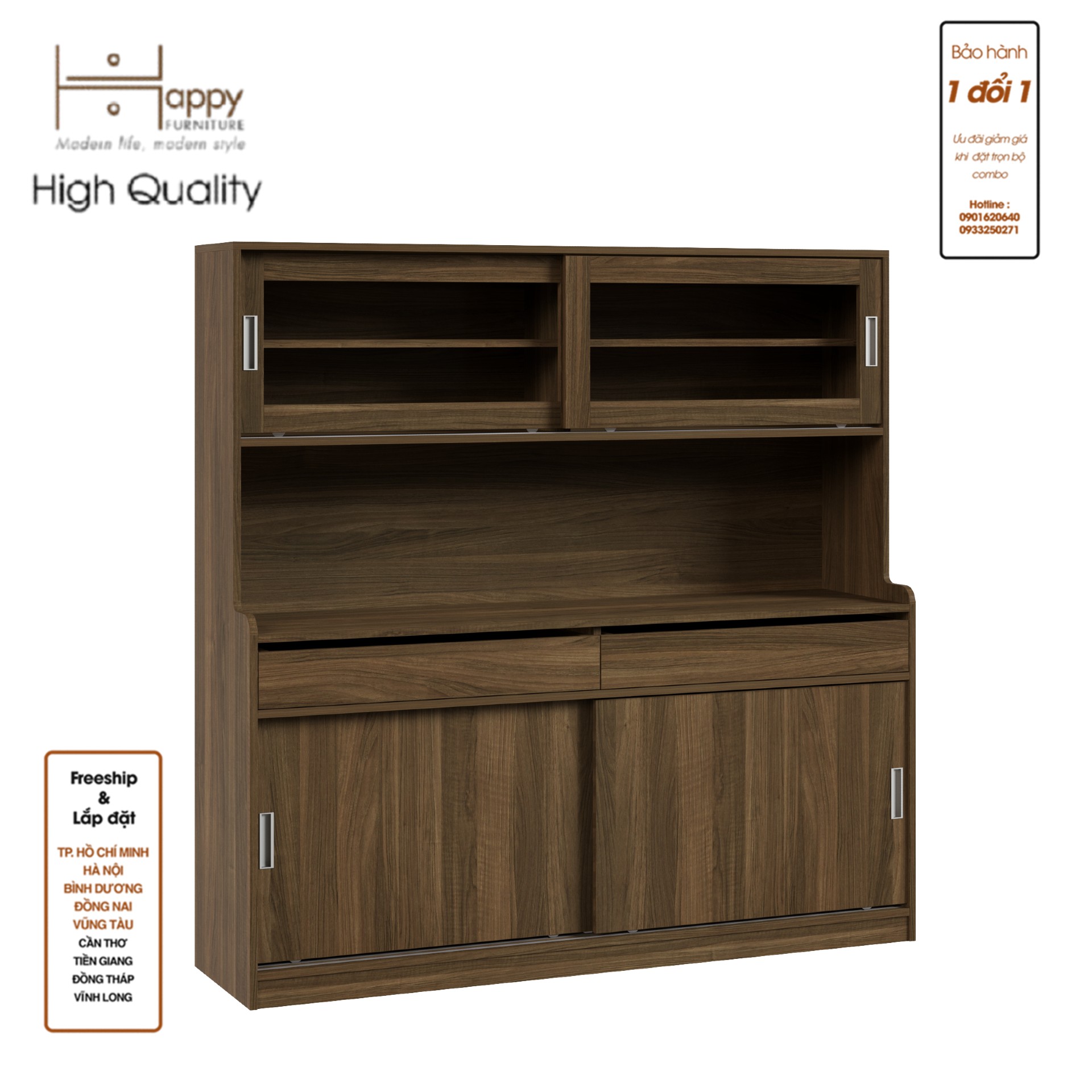 [Happy Home Furniture] LUCA, Kệ lưu trữ nhà bếp, 160cm x 42cm x 160cm ( DxRxC), TCL_013