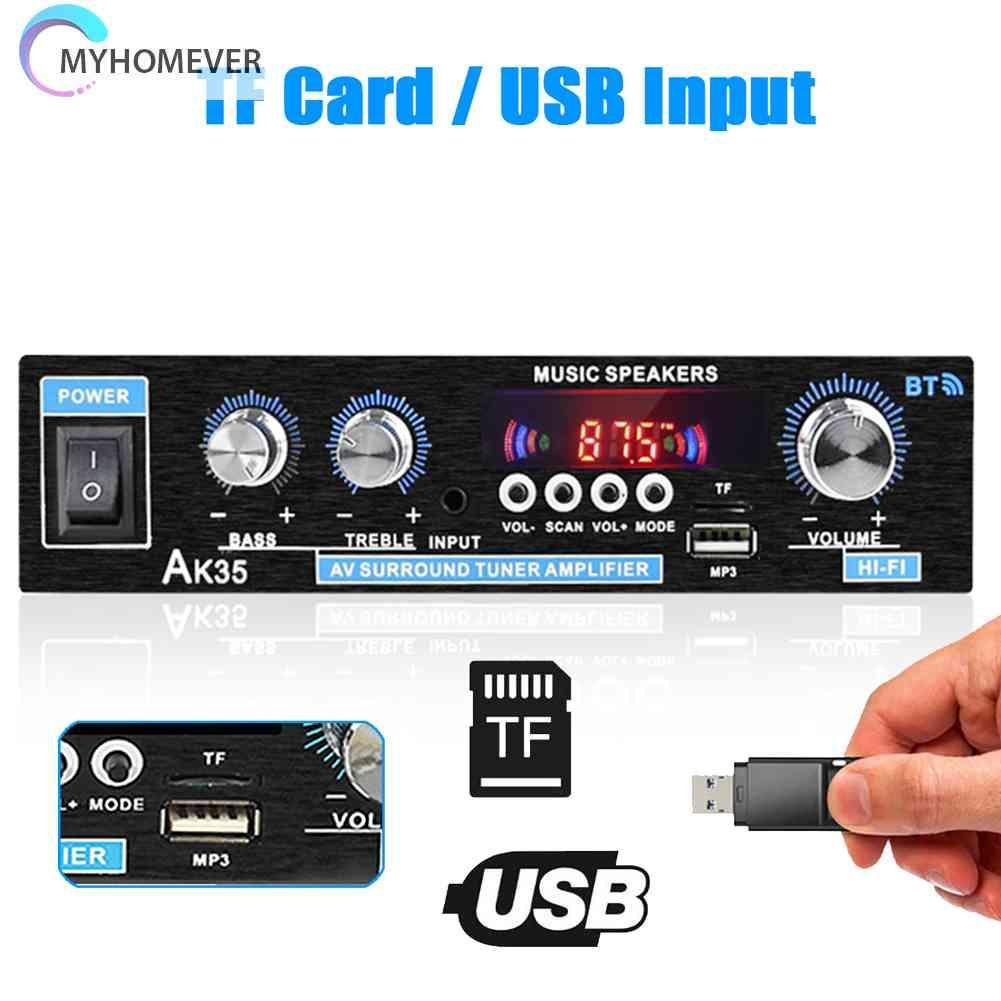 Bộ Khuếch Đại Âm Thanh Bluetooth AK35 HiFi Có Cổng USB TF RCA