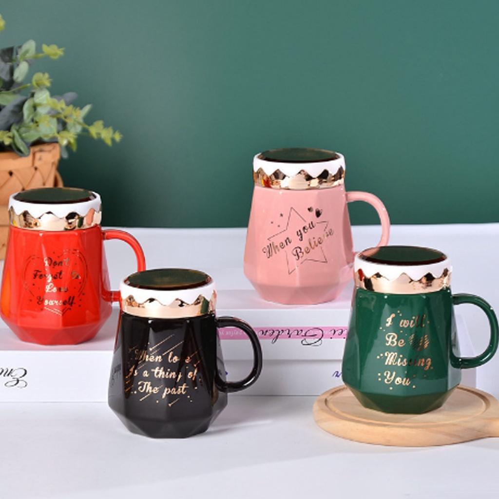 LY SỨ, CỐC SỨ GIỮ NHIỆT - NẮP TRÁNG GƯƠNG - SẢN PHẨM THỜI TRANG VÀ TIỆN DỤNG - DUNG TÍCH 400ML
