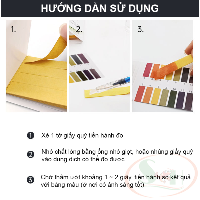 Giấy quỳ tím đo pH Universal Indicator Paper 1-14 chỉ thị màu đo test pH bể thủy sinh cá tép cảnh