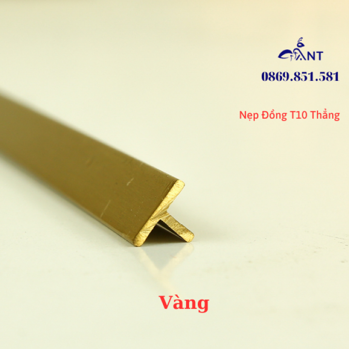 Nẹp đồng T thẳng giá 1m, nẹp đồng chữ T , nẹp chống trơn, ron đồng, chỉ đồng trang trí cầu thang, tam cấp