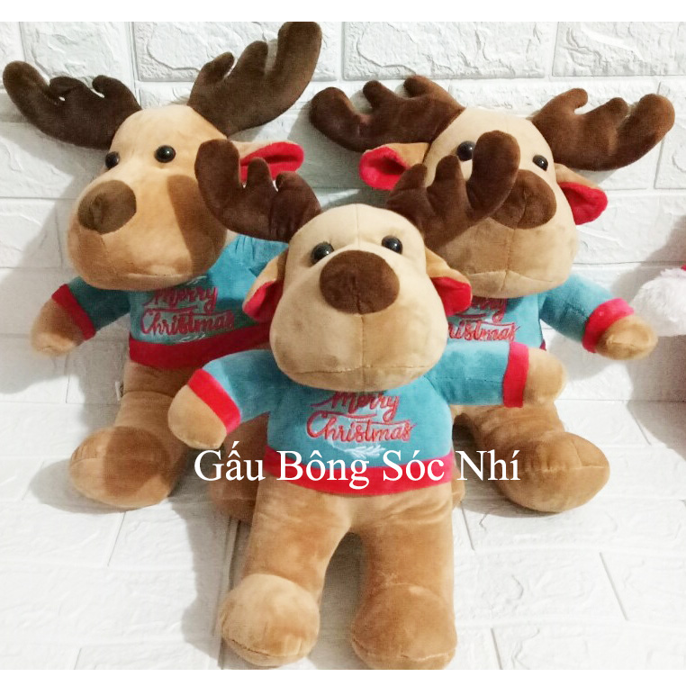 Gấu bông giáng sinh hình tuần lộc cao cấp