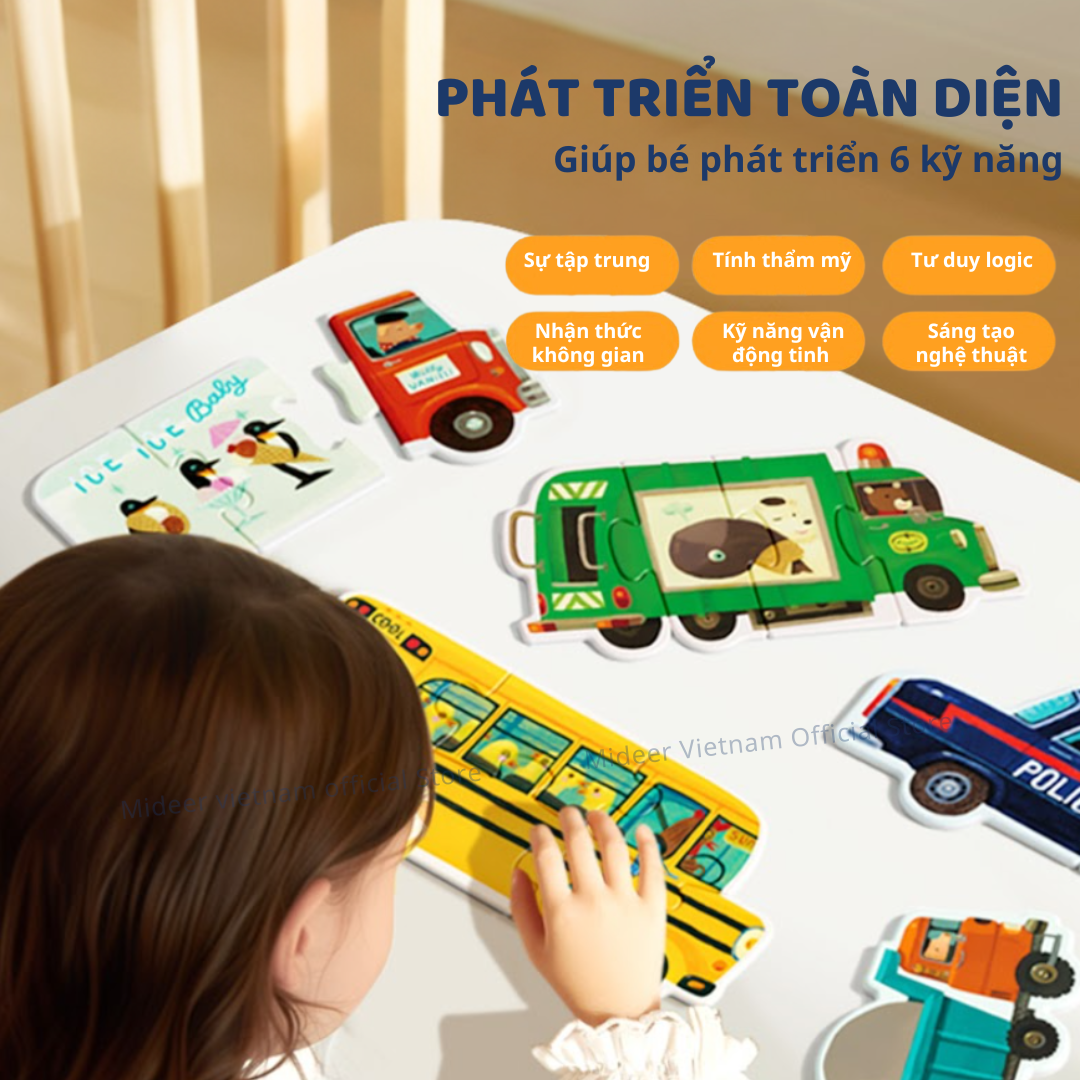 Đồ Chơi Ghép Hình Cho Bé Mideer My First Puzzle Busy Building