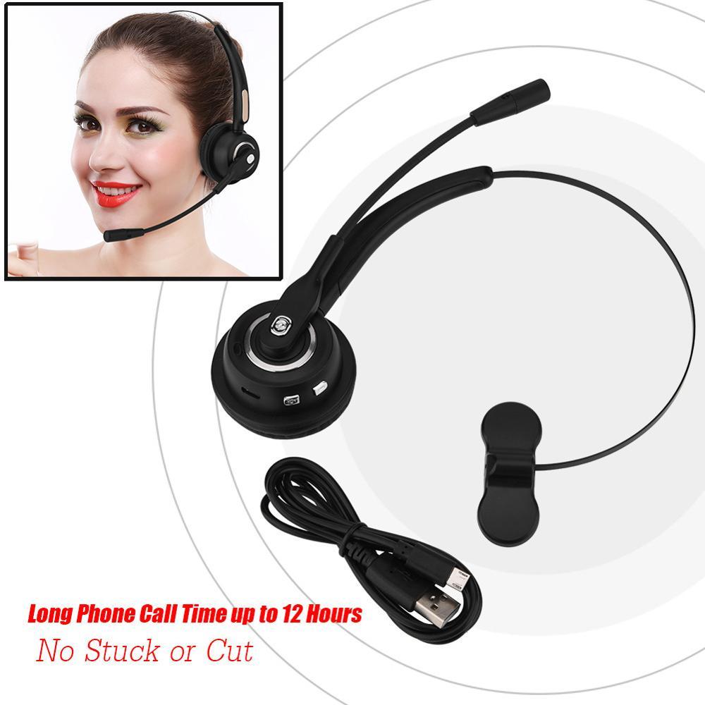 Trung Tâm Gọi Tai Nghe Bluetooth Tai Nghe Không Dây Trên-Đầu Tai Nghe Chống Ồn Với USB Cho Xe Tải Xe Trình Điều Khiển Văn Phòng điện Thoại