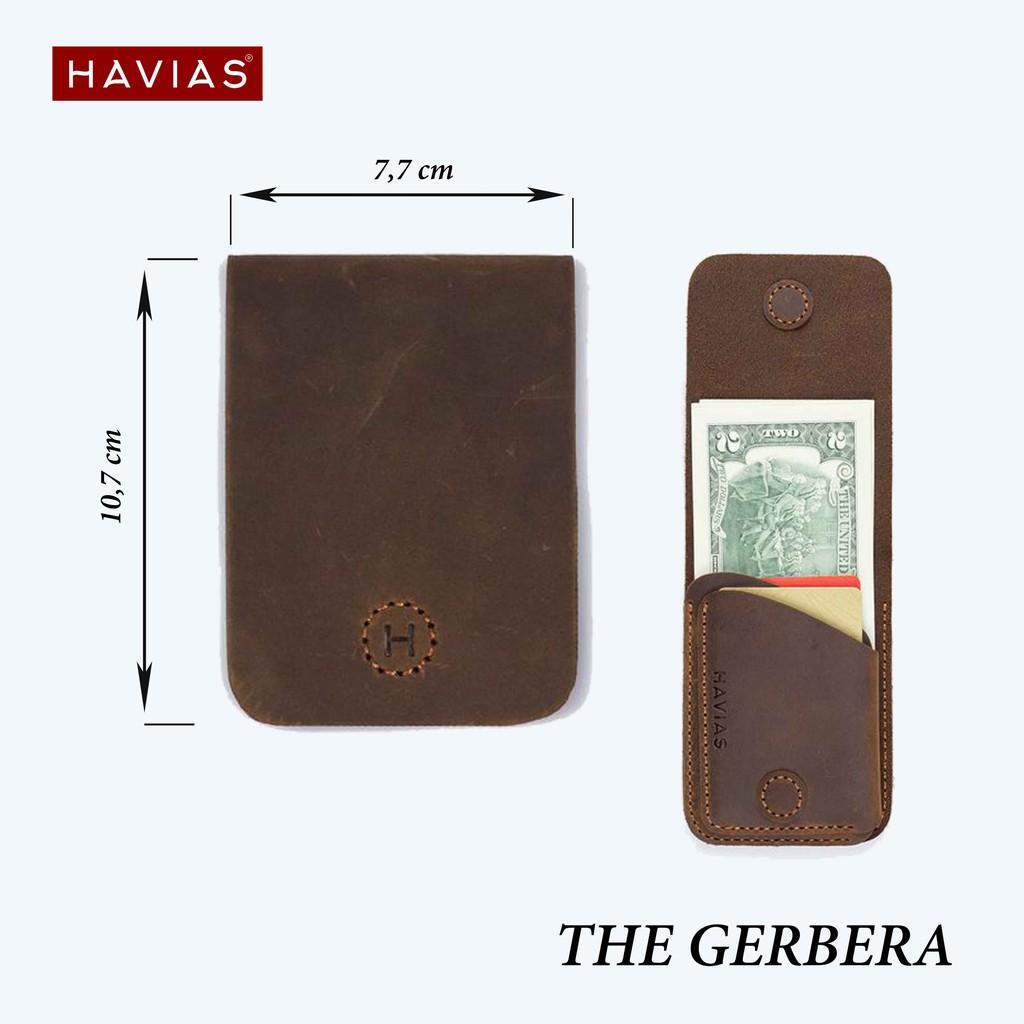 Ví Da thủ công Handmade, Tiện Lợi, Nhiều Ngăn Đựng, Da Thật 100% - Gerbera Handcrafted Mini Wallet HAVIAS