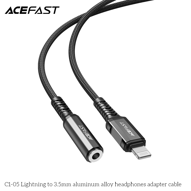 Cáp chuyển âm thanh Acefast Light.ning to 3.5mm MFI (0.18m) - C1-05 Hàng chính hãng Acefast