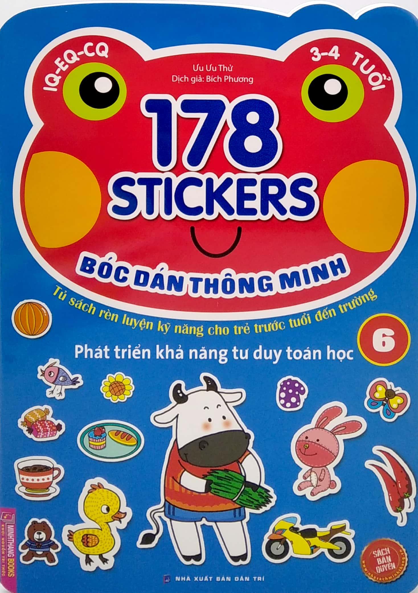 178 Stickers - Bóc Dán Thông Minh Phát Triển Khả Năng Tư Duy Toán Học - Tập 6